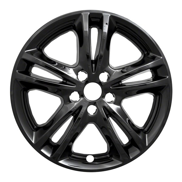 Coast2Coast 17", 5 V Spoke, Gloss Black, Plastic, Set Of 4 IWCIMP447BLK - main